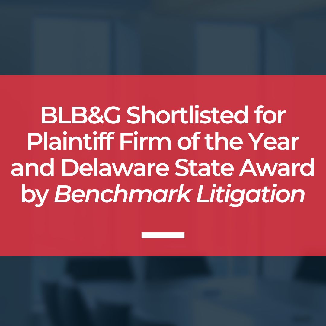 BLB&G Shortlisted for Plaintiff Firm of the Year and Delaware State ...